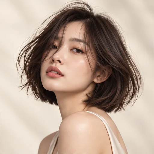 Airy bob hairstyle
